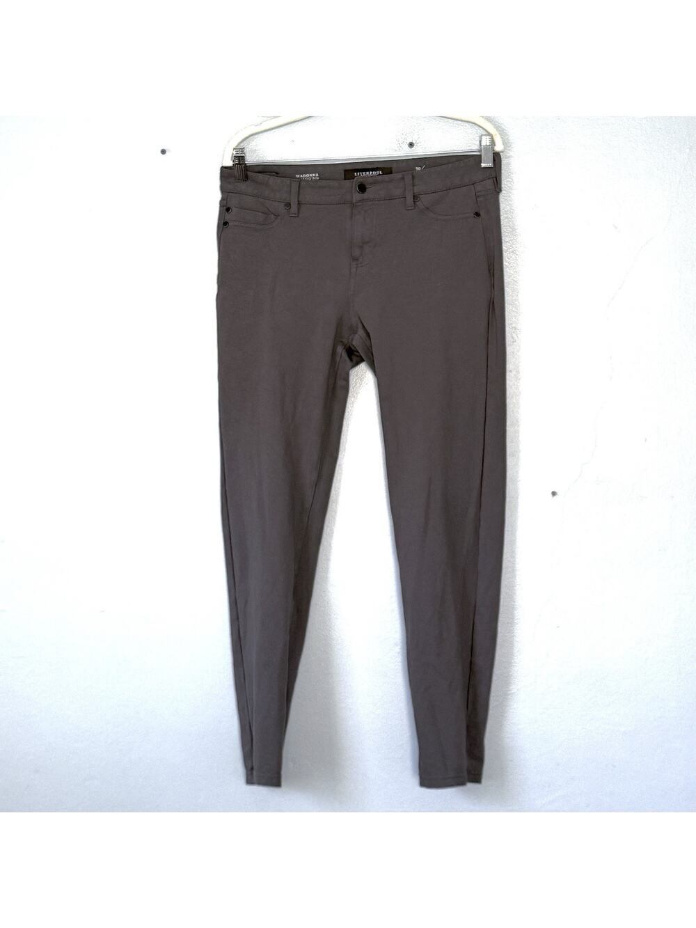 Liverpool Pants Size 10 Gray Charcoal Madonna Legging Classic Capsule Minimalist